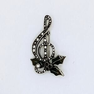 Vintage Treble Clef Music Note Brooch Pin